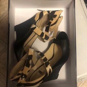 Guess by Marciano multi-fabric wedges